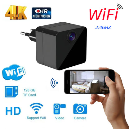 4K night vision HD network camera supports WiFi, suitable for home security indoor surveillance video Webcam motion detection
