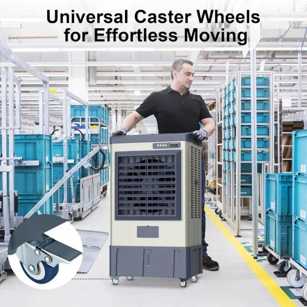 3531 CFM Evaporative Cooler, Portable Air Conditioner with Continuous Auto Fill,10.6 Gal Water Tank, Scroll Casters