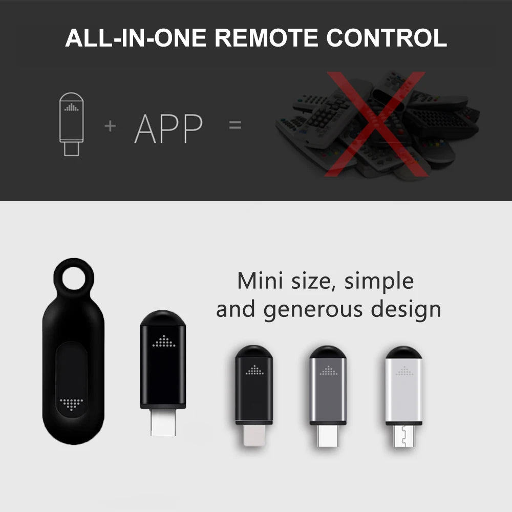 Phone IR Blasters Remote Control for Lightning Type C Universal Smart Infrared App Control Adapter Smart home IR Blasters tool