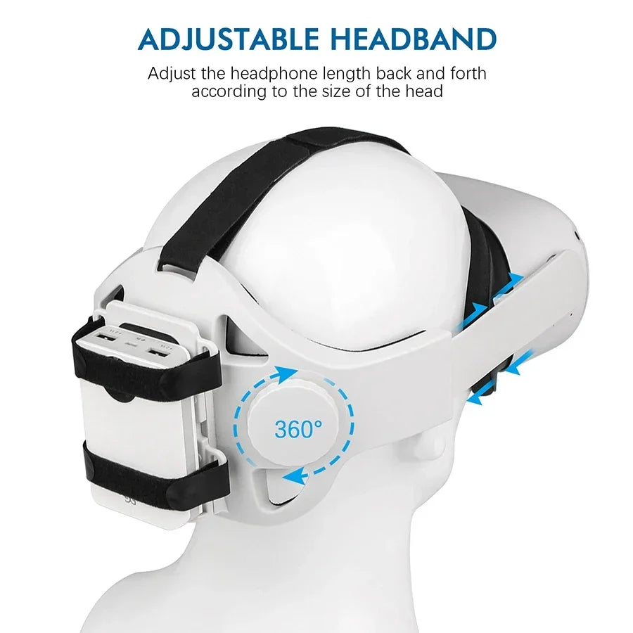 Adjustable Headband For Oculus Quest 2 3 Halo Head Strap Elite Head Strap battery warehouse For Meta Oculus Quest 2 Accessories