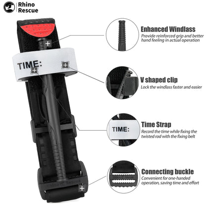 Trauma Kit, Emergency Bandage, Medical Tourniquet,  First Aid Tactical Survival Gear, RHINO RESCUE