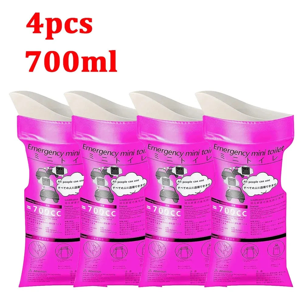 4-20pc 600/750ml Portable Urine Bag for for Men Women Kids Outdoor Camping Travel Car Jam Emergency Toilets Disposable Urine Bag
