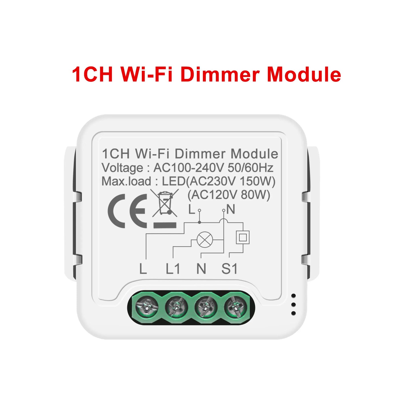 GIRIER Tuya Smart WiFi Light/Curtain/Dimmer Switch Modules Support 2 Way Control Works with Alexa Hey Google Alice No Hub Needed