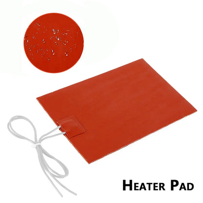 5V/12V/24V/220V 0.4W Silicone Heating Pad Rubber Heat Mat Waterproof Heated Bed Plate Flexible 3D Printer Pad Household Tool