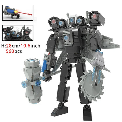 New Skibidi Toilet Weapon Titan TVMan Figure Building Block Toys For Boy Speakerman Bricks DIY Model Toy For Kid Adult Xmas Gift