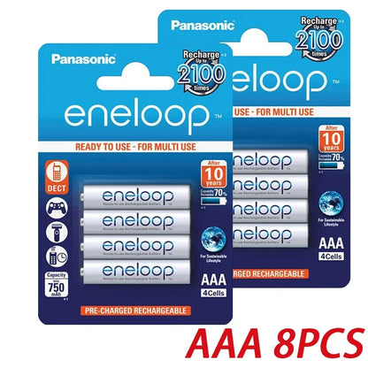 Panasonic Eneloop original AA AAA rechargeable battery 1.2v 1900mAh 800mAh pre-charged nimh suitable for flashlight camera toys