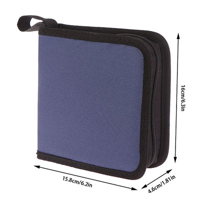 1Pc 40Tablets CD DVD Discs Oxford Handbags Storage Case CD/DVD Case CD Case Storage DVD Organizer Case DVD Booklet Holder