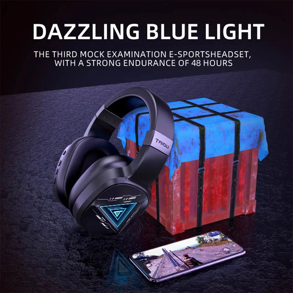 TAIDU THS320 PRO High Quality Wireless Bluetooth Headphones Surround Sound Esports Gaming Earphone  RGB Headsets  Microphones
