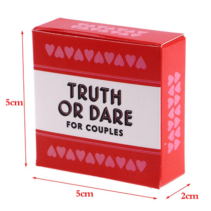 51PCS/Box Mini Small Size Truth Or Dare For Couples Cards Games Couples Lovers Board Game Supply English Version