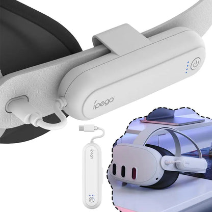 Meta Quest3S VR Glasses Accessories Quest3S Headset Rechargeable Head Strap with Built-in 20000mWh Battery and Quest3S Case