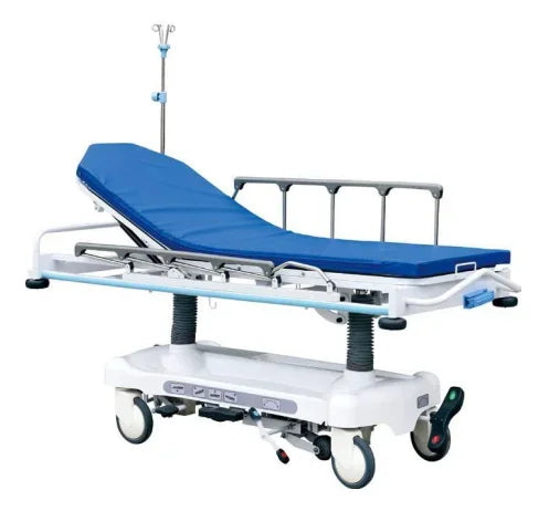 Factory Price Medical Patient Transfer Bed IV Pole Luxurious Hydraulic  Stretcher Cart