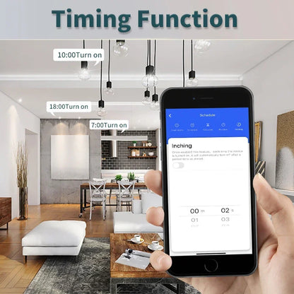 16A Tuya WiFi Smart Switch Wireless RF 433MHz Mini Relay Receiver 1/2/3 Gang Wall Panel Switch Alexa Google Home Voice Control