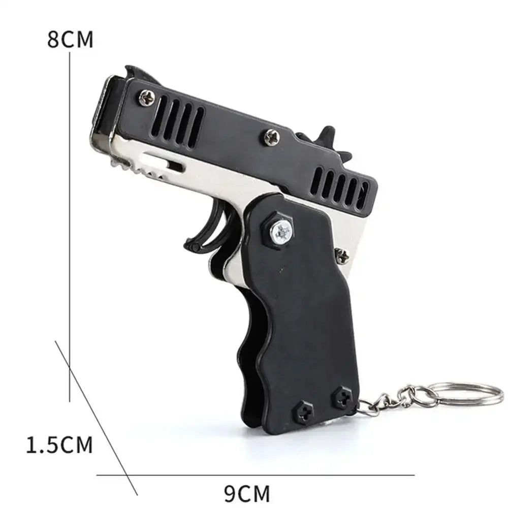 Children'S Simulation Toy Gun Boys Competitive Shooting Boys Gift Stretch Folding Can Be Fired Rubber Band Toy Gun