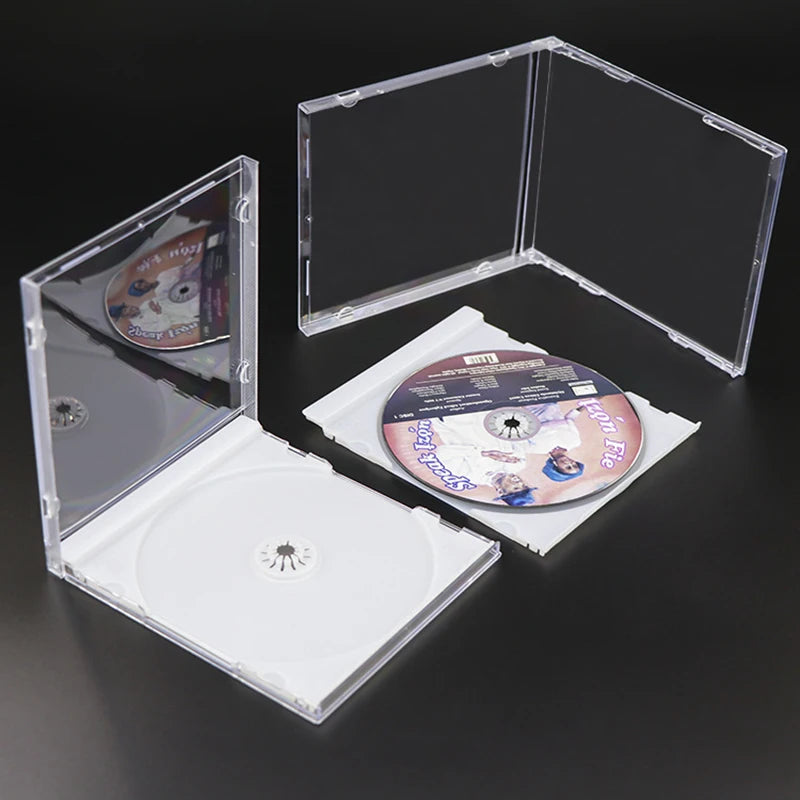 Transparent Plastic DVD Case Portable CD Storage Box CD Package Case Durable DVD Box Thicken Single CD DVD Disc Box Storage Case
