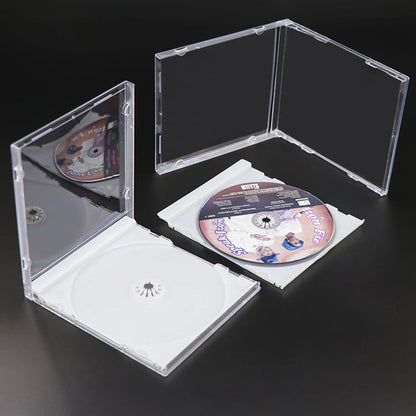 Transparent Plastic DVD Case Portable CD Storage Box CD Package Case Durable DVD Box Thicken Single CD DVD Disc Box Storage Case