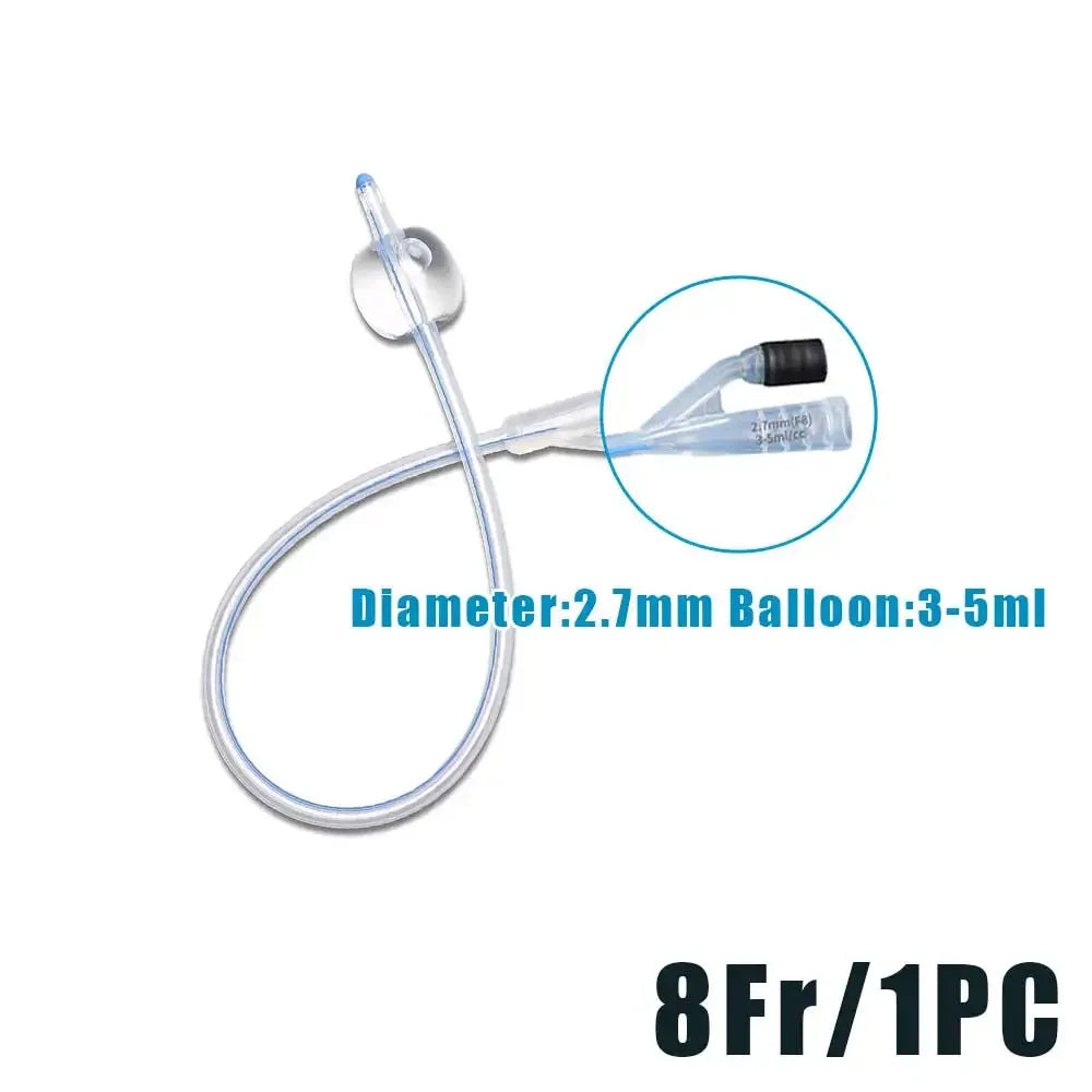 1Pc Medical Disposable Silicone Urinary Catheter 2 Way Silicone Foley Balloon Catheter for Men Women 12/14/16/18/20/22Fr