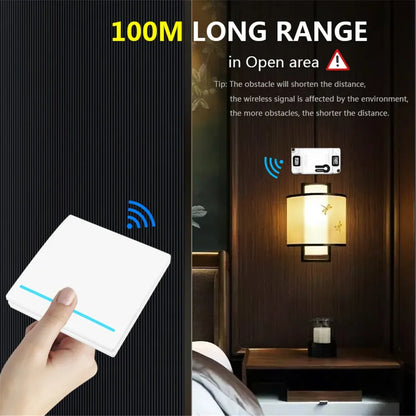 GERMA 1/2/3 gang 433Mhz smart push Wireless Switch Light RF Remote Control 110V 220V Receiver home Wall button Ceiling Lamp