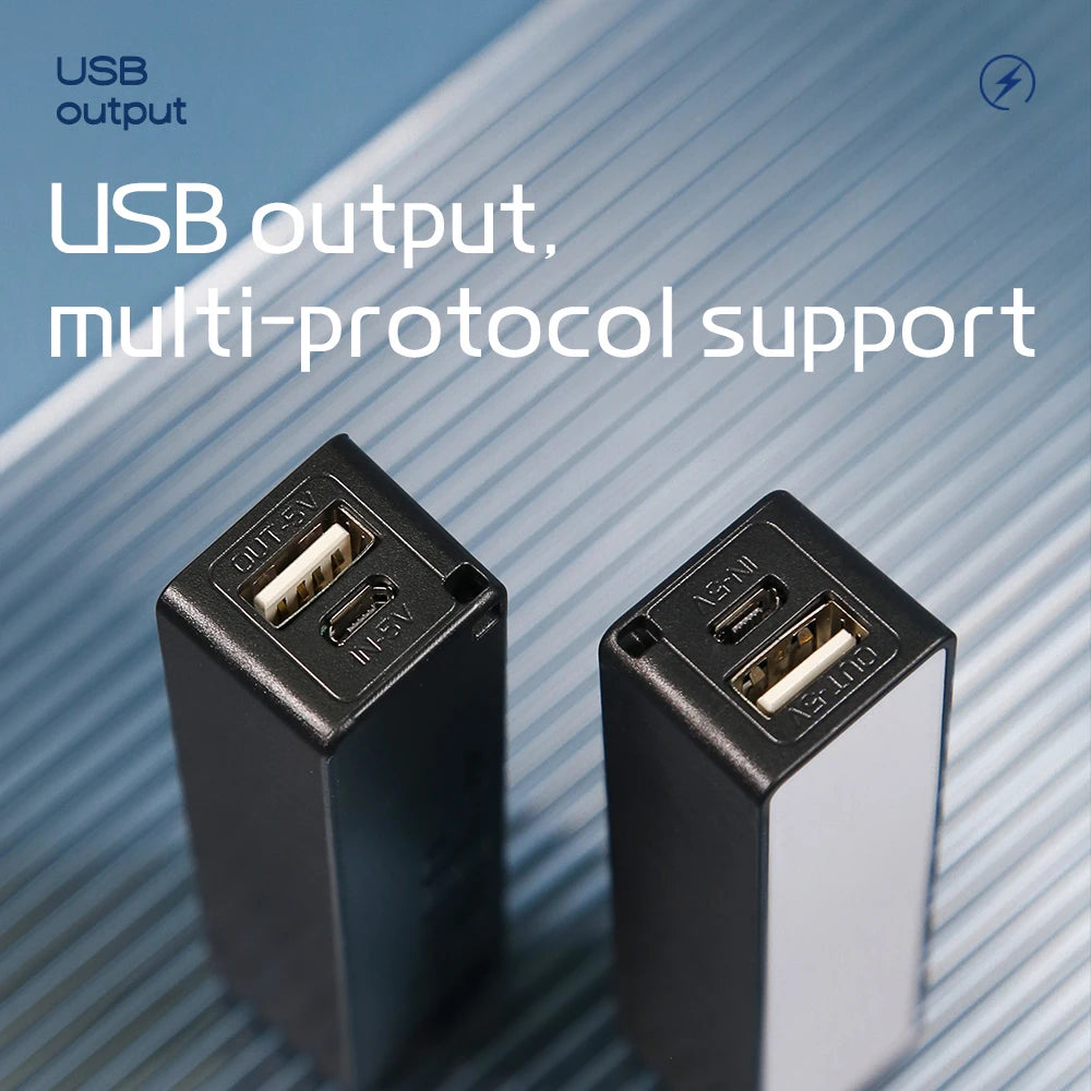 18650 Battery Power Bank Case 1Cell No Welding No Battery 5V1A USB Charging DIY Portable Recycling Durable Mini Black Kit