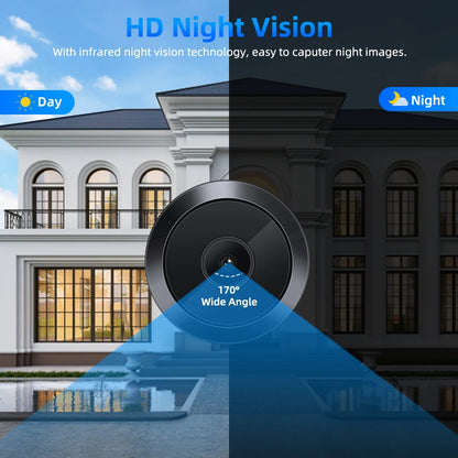 Awapow Tuya Peephole Camera 2.4G&5G Wifi Mini Door Viewer 1080P Motion Detection Smart Home Security Night Vision Auto Record