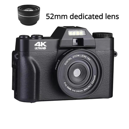 4K HD 48MP Retro Digital Camera 4K HD Professional Digital Camera WIFI Webcam Wide Angle 16X Digital Zoom Camcorder flip screen