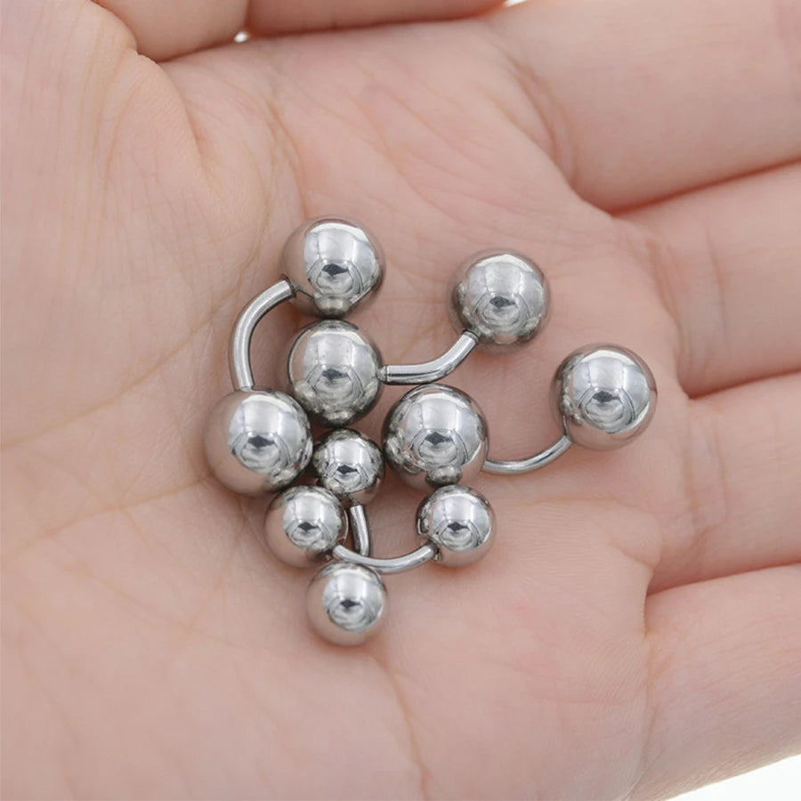 1Pc 316L Surgical Steel Curved Barbell Christina Vertical Hood Piercings Sexy Vagina Piercings Genital Piercing VCH Body Jewelr