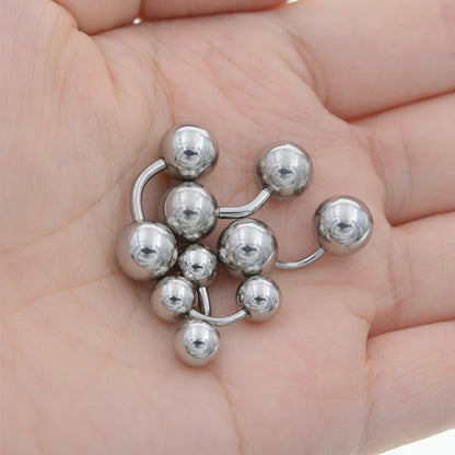 1Pc 316L Surgical Steel Curved Barbell Christina Vertical Hood Piercings Sexy Vagina Piercings Genital Piercing VCH Body Jewelr