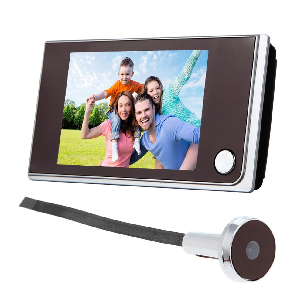 3.5 Inch Peephole Door Video Camera 120° Wide View Angle 1MP Digital Doorbell Viewer Outdoor Monitor for Home Security System
