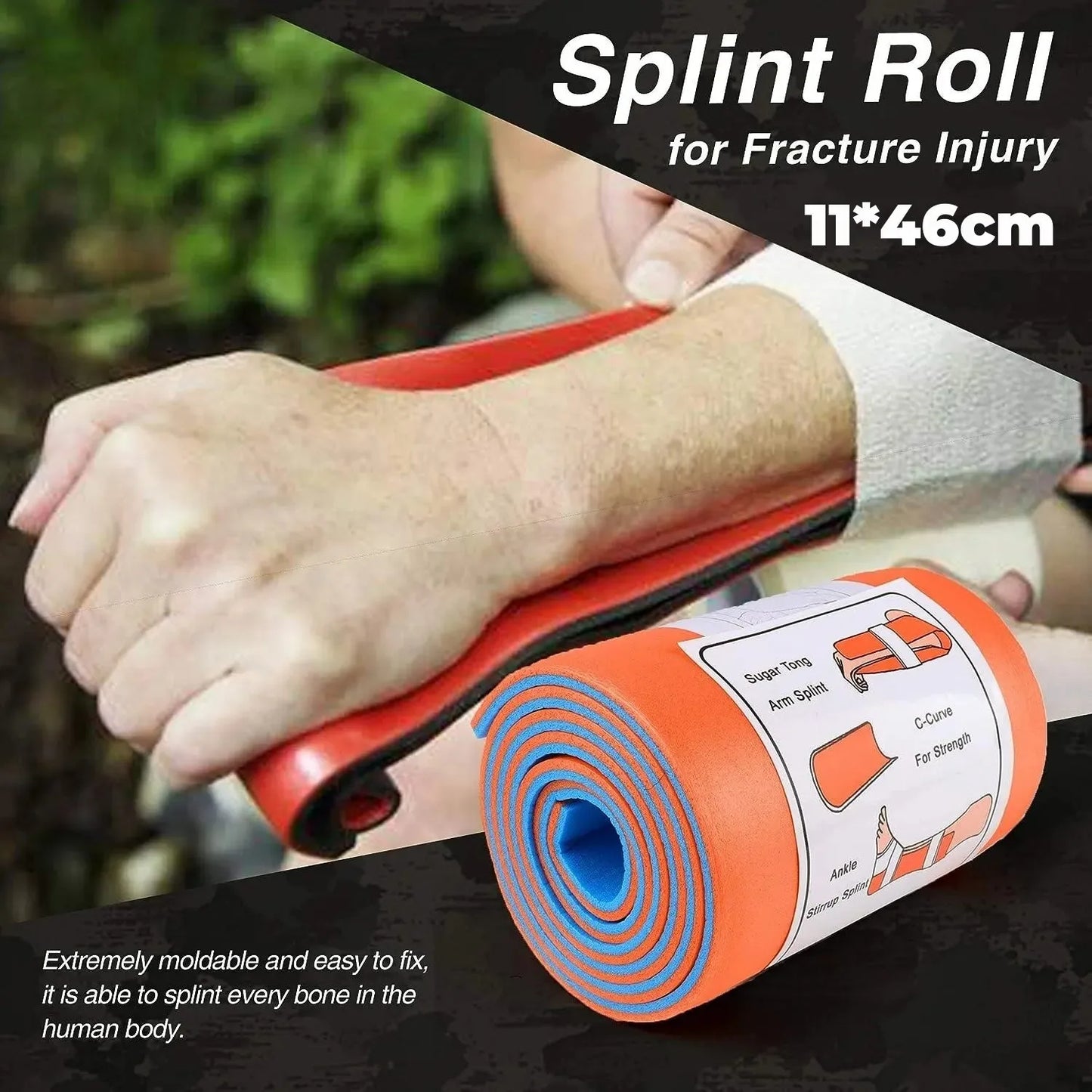 First Aid Splint Roll Universal Aluminum Splint Roll Medical Survival Polymer For Fixture Bone Emergency Kit Outdoor Travel