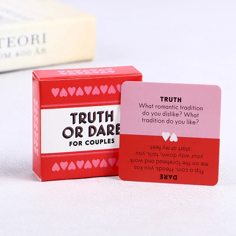 51PCS/Box Mini Small Size Truth Or Dare For Couples Cards Games Couples Lovers Board Game Supply English Version