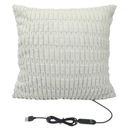 45x45cm USB Electric Cushion Portable Heating Pillow 5-Block Temperature Control Menstrual Cramps Period Pain Relief Heated Pad