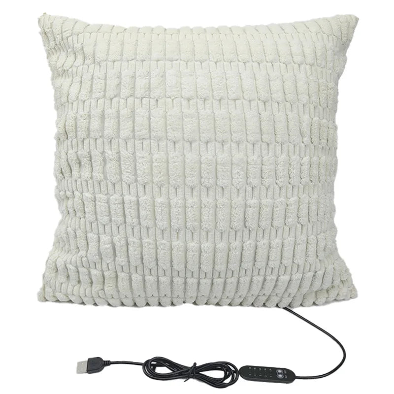 45x45cm USB Electric Cushion Portable Heating Pillow 5-Block Temperature Control Menstrual Cramps Period Pain Relief Heated Pad