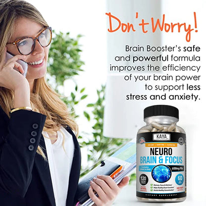 Helps Improve Cognitive Performance, Stress Relief and Brain Memory, Concentration and IQ Supplemen