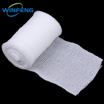 10Pcs Emergency First Aid PBT Elastic Bandages Breathable Cotton Wound Care Dressing Gauze Medical Nursing Survival Kits