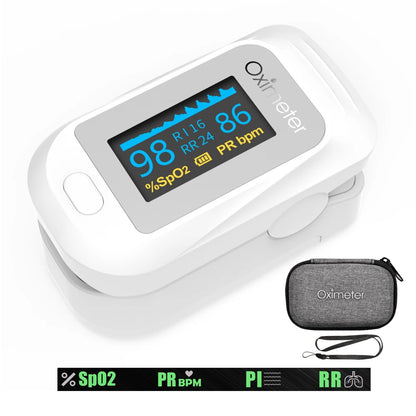 Portable Professional Finger Oximeter Digital Finger Pulse Oximeter OLED Blood Oxygen Heart Rate Health Diagnostic Monitor Tool