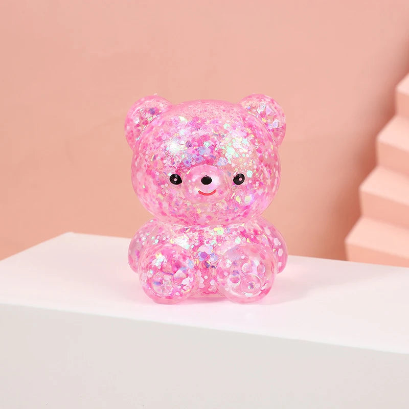 1PC New Maltose Syrup Mini Bear Decompression Ball Toys Cute Animal Anti-stress Fidget Decompression Ventilation Squeeze Toy