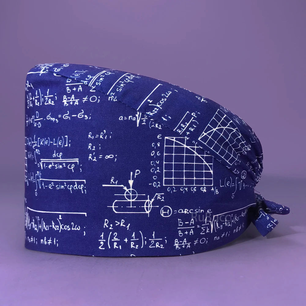 Doctor Nurse Pet Shop Surgical Head Caps Lab Unisex Dentist Scrub Cap Doctor Operating Room Pattern Printing Medical Soft Caps