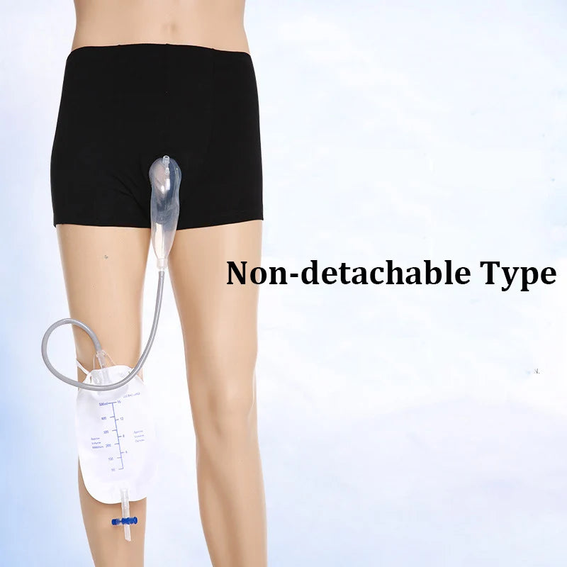 1Pc Wearable Silicone Male Urine Bag Panties Elderly Incontinence Patient Men Walking Urine  Collector Underpants Drainage Bag