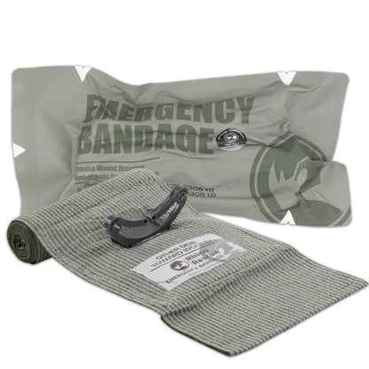 RHINO RESCUE 4/6" Israeli Style Emergency Bandage, Trauma Wound Dressing, Combat Tactical First Aid Kit IFAK Supplies