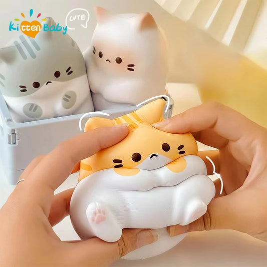 New Cat Stress Relief Squishy Toy PU Slow Rising Squeeze Antistress Ball Cartoon Table Ornaments Squishy Stress Reliever Toys