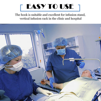 3 Pcs Medical IV Pole Hook Stand Floor Stainless Steel Infusion Hanging for Rack