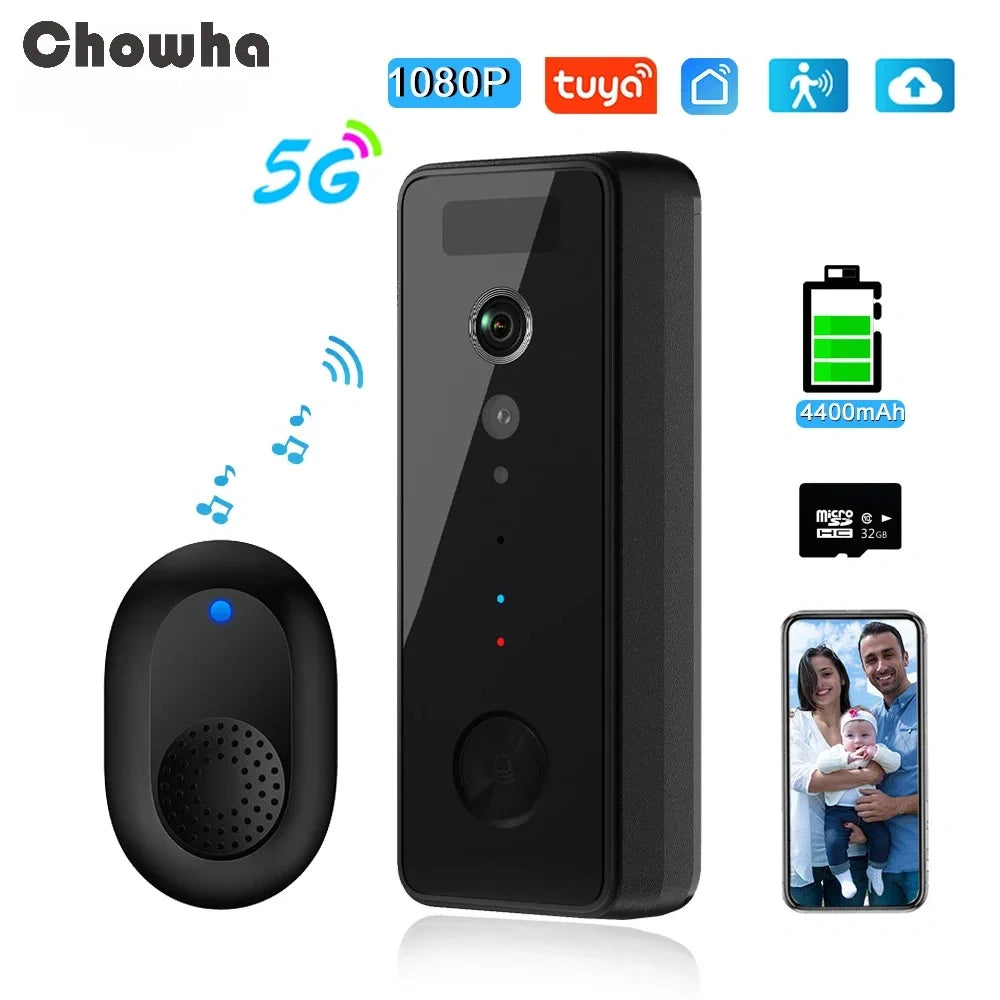 5G 2.4G WiFi Doorbell Camera 1080P Video Intercom Doorbell HD Night Vision PIR Motion Detection Ring Door Bell tuya smart home