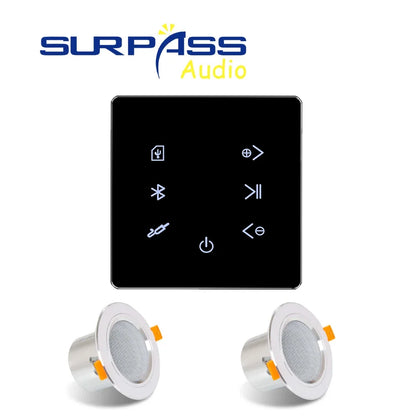 Smart Home Theater Bluetooth Wall Amplifier with Bathroom Ceiling Speakers Stereo Audio Background Music System Music Player