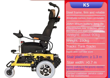 Electric stair climbing wheelchair foldable special artifact for the elderly intelligent automatic stair climbing machine