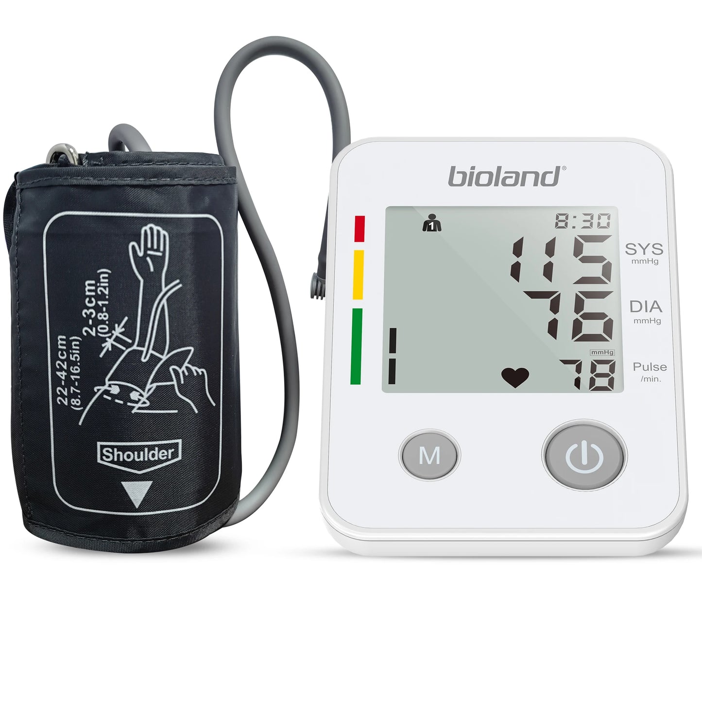 bioland 2008 Blood Pressure Monitor Tensiometer Upper Arm Automatic Digital BP Machine Heart Rate Monitor Backlight Blood Press