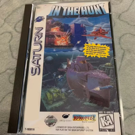 Saturn Copy Disc Game In The Hunt With Manual Unlock SS Console Game Optical Drive Retro Video Direct Reading Game
