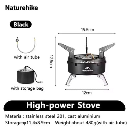 Naturehike IGT Burner Camping Outdoor Portable Gas Stove Kitchen Ultralight IGT Table Grill BBQ Cookware Three-Head Gas Burner
