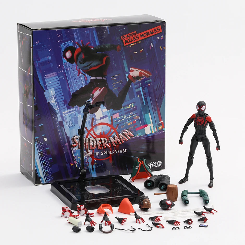 Sentinel Miles Morales SV-Action Spider-Man Into The Spider Verse Action Figure Model Toy Gift Collection Figurine