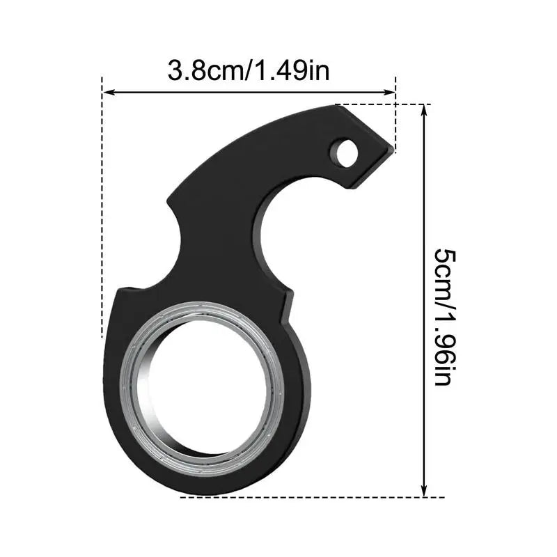 Creative Keychain Fidget Spinner Anxiety Stress Relief Toys Revolve Cool Keyring Relieving Boredom Birthday Gift for Adults Kids