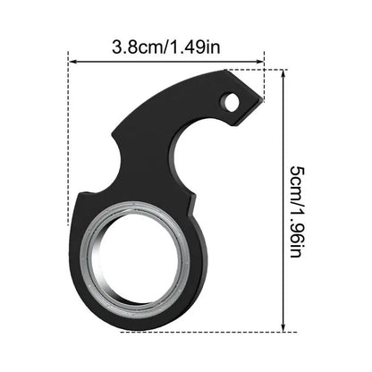 Creative Keychain Fidget Spinner Anxiety Stress Relief Toys Revolve Cool Keyring Relieving Boredom Birthday Gift for Adults Kids