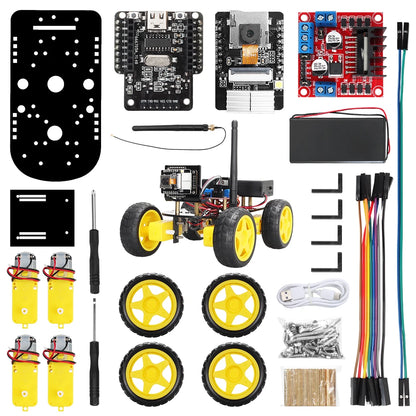 Tscinbuny Complete Robotic Kit for Arduino Starter Kit Programming ESP32 Smart Robot WIFI Automation Kit Educational Learn Set